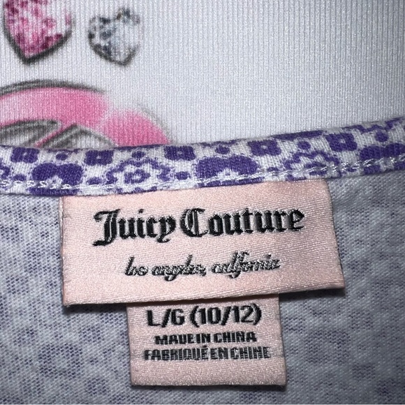 Juicy couture romper one piece purple white gold buttons ruffle frill sleeves - Picture 9 of 9